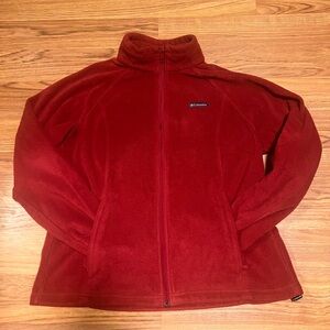 Columbia Red Sweater Zip Up